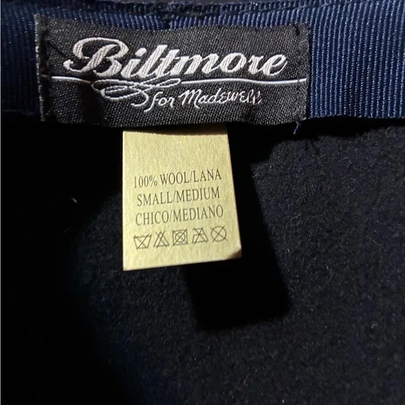 Navy wool Fedora by Biltmore for Made-well-Small/Med. EUC - Picture 6 of 7